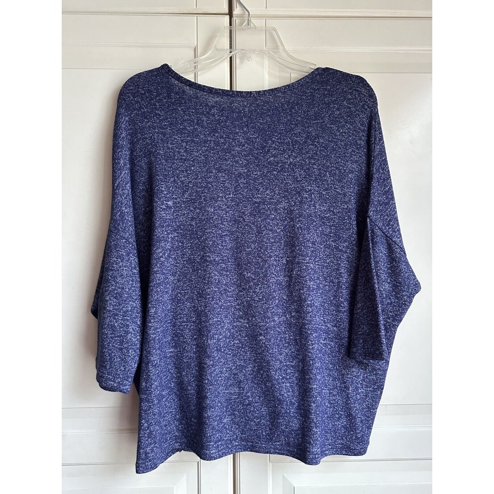 Cliche Yoga Top Womens Medium Purple Heather Stretchy Soft Comfy